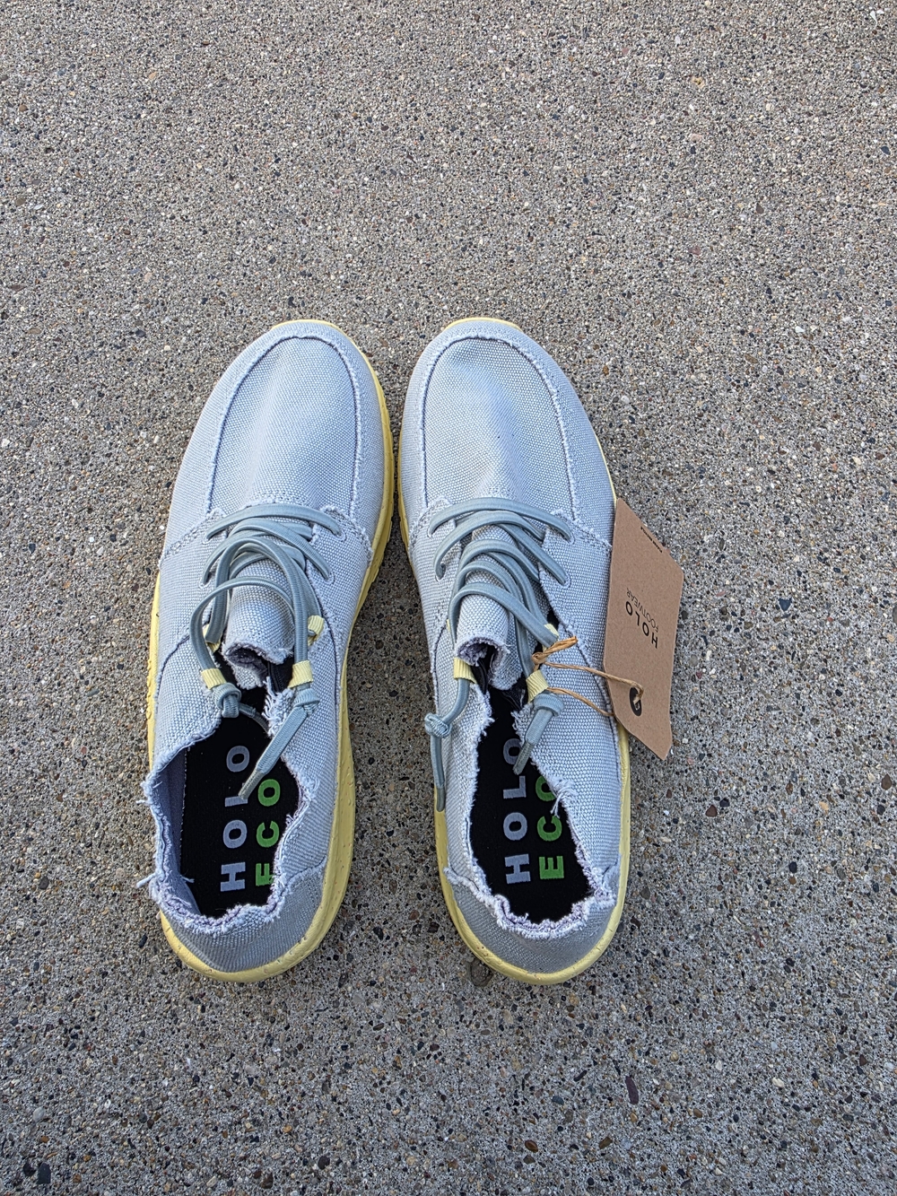 Halo Eco Lite Men’s Casual Sneakers - Light Blue with Yellow Sole Men Size 10 - Picture 9 of 14
